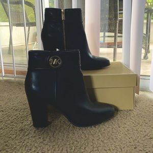 Michael Kors Black Leather Bootie